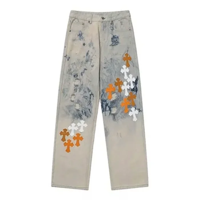 Chrome Hearts St Barth Tie Dye Denim Jeans Chrome Hearts St Barth Tie Dye Denim Jeans