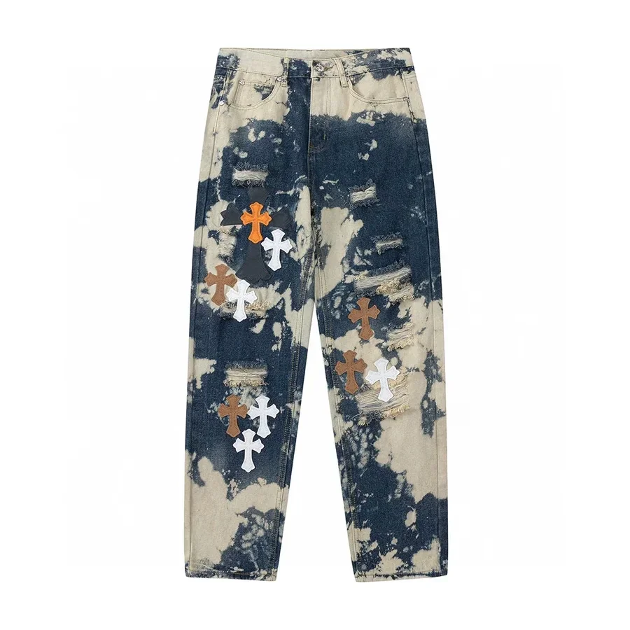 Chrome Hearts Tie Dye Multicolor Cross Jeans Chrome Hearts Tie Dye Multicolor Cross Jeans