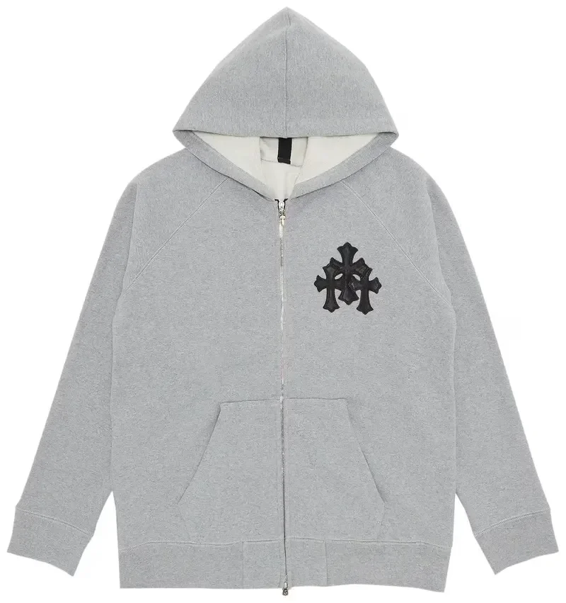Chrome Hearts Triple Leather Cross Zip up Hoodie Chrome Hearts Triple Leather Cross Zip up Hoodie