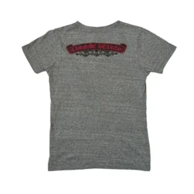 Chrome Hearts V-Neck Back Print Grey/Red Shirt