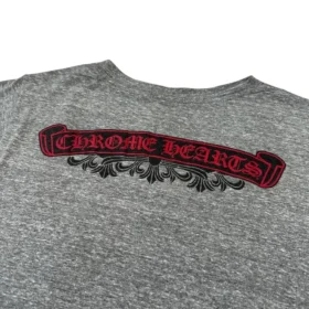 Chrome Hearts V-Neck Back Print Grey/Red Shirt