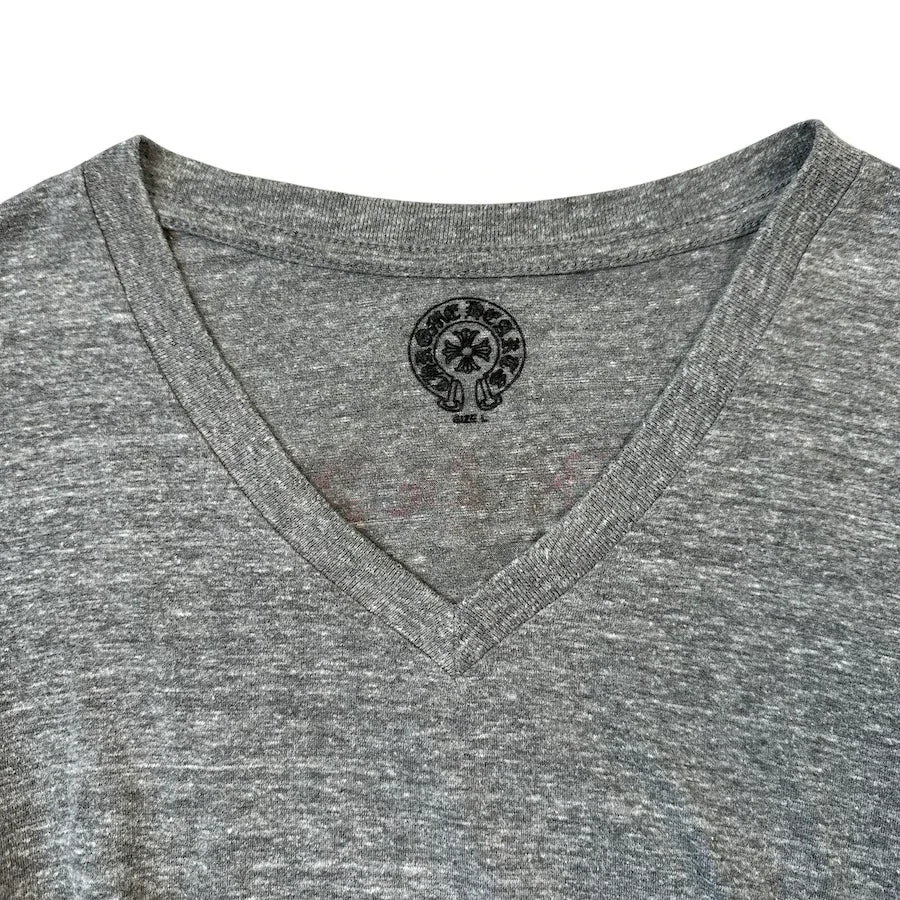 Chrome Hearts V-Neck Back Print Grey/Red Shirt Chrome Hearts V-Neck Back Print Grey/Red Shirt