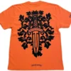Chrome Hearts Vine Dagger T Shirt Orange Black Chrome Hearts Vine Dagger T Shirt Orange Black