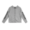 Chrome Hearts Zip up Hoodie Cashmere Embroidered Grey Chrome Hearts Zip up Hoodie Cashmere Embroidered Grey