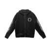 Chrome Hearts Zip up Hoodie F**Kyou Horseshoe Floral Sleeve