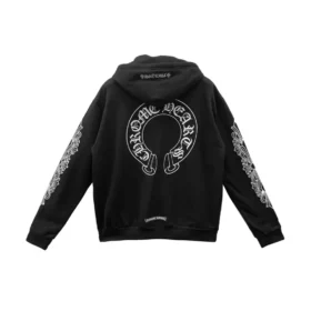 Chrome Hearts Zip up Hoodie F**Kyou Horseshoe Floral Sleeve Chrome Hearts Zip up Hoodie F**Kyou Horseshoe Floral Sleeve