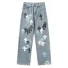 Chrome Style Levis Hearts Cyan Jeans Chrome Style Levis Hearts Cyan Jeans