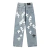 Chrome Style Levis Hearts Cyan Jeans Chrome Style Levis Hearts Cyan Jeans