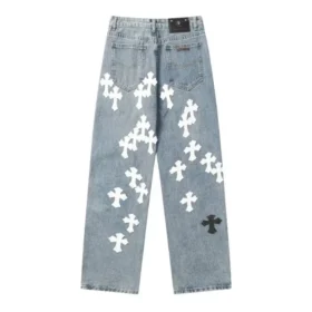 Chrome Style Levis Hearts Cyan Jeans