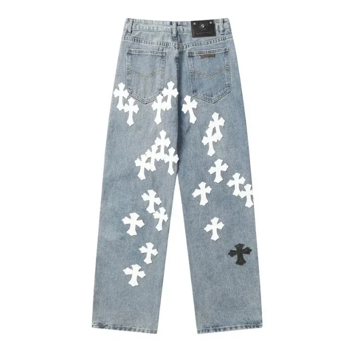 Chrome Style Levis Hearts Cyan Jeans Chrome Style Levis Hearts Cyan Jeans
