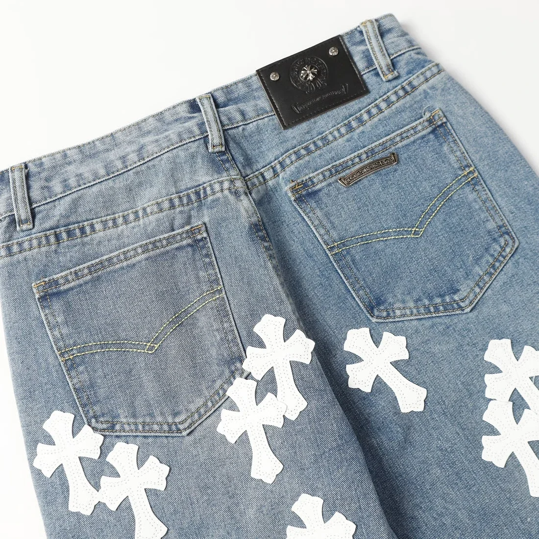 Chrome Style Levis Hearts Cyan Jeans Chrome Style Levis Hearts Cyan Jeans