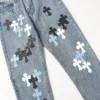 Chrome Style Levis Hearts Cyan Jeans Chrome Style Levis Hearts Cyan Jeans