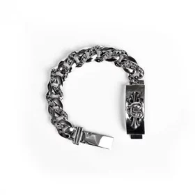 Heart Insignia Id Fancy Chain Bracelet