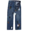 Lemandik Straight Leg Jeans Cross Patch Lemandik Straight Leg Jeans Cross Patch