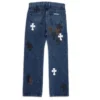Lemandik Straight Leg Jeans Cross Patch Lemandik Straight Leg Jeans Cross Patch