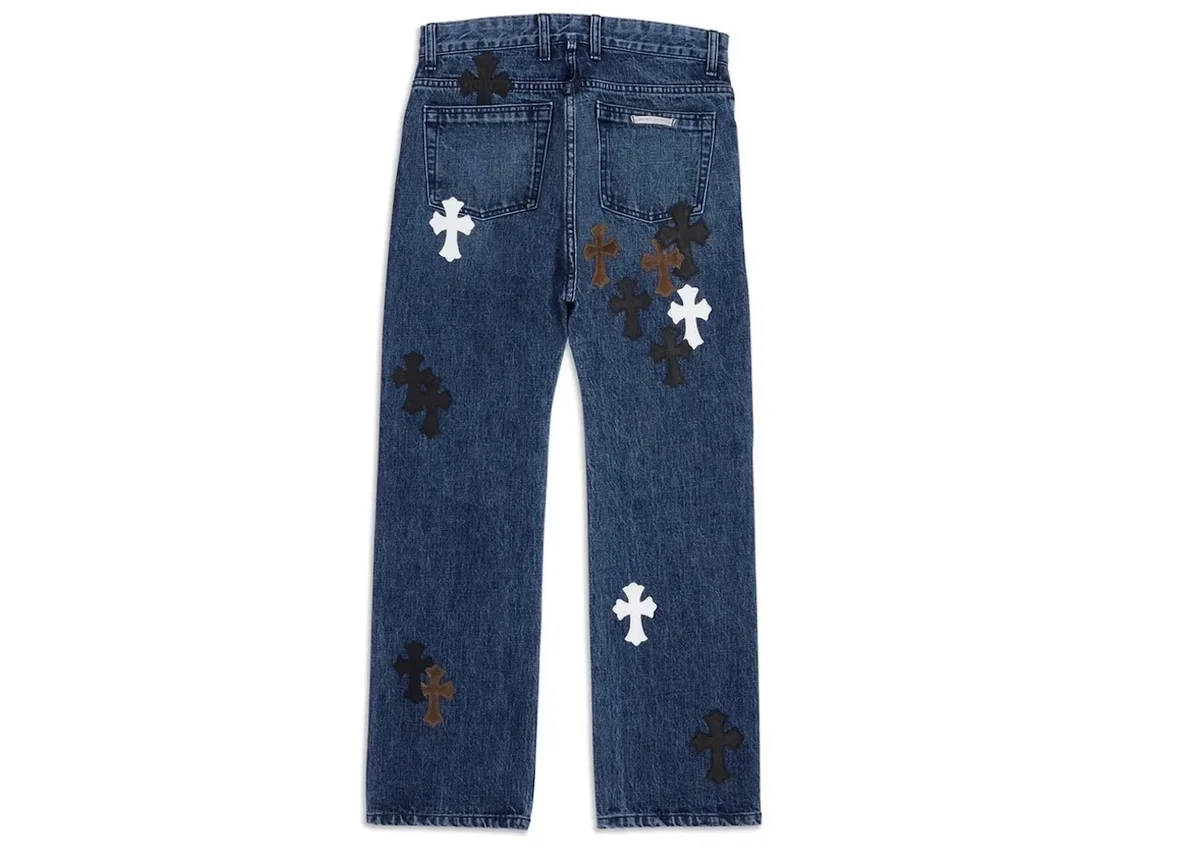 Lemandik Straight Leg Jeans Cross Patch Lemandik Straight Leg Jeans Cross Patch