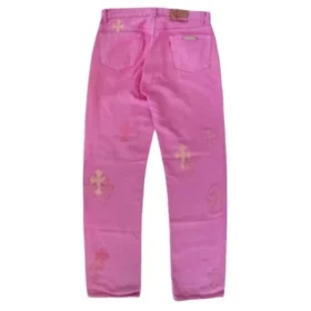 Pink Chrome Hearts Jeans