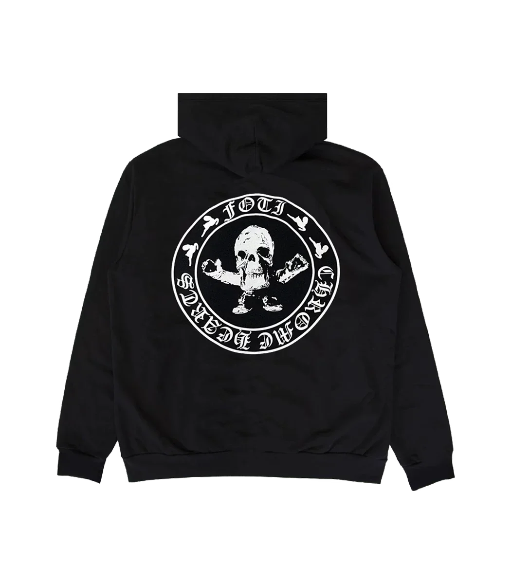 Rare Ch Foti Skeleton Circle Logo Zip up Hoodie Rare Ch Foti Skeleton Circle Logo Zip up Hoodie
