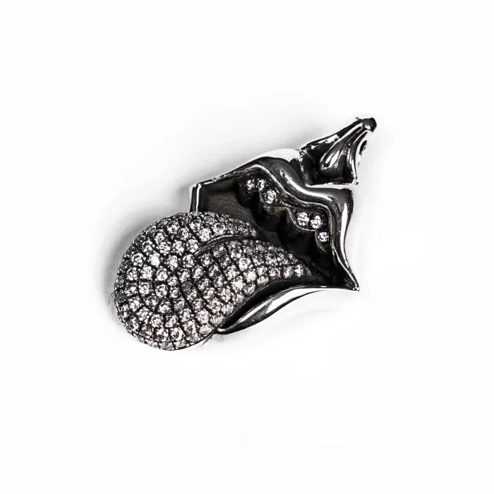 Rolling Stones Tongue & Lip Pendant with Diamond Rolling Stones Tongue & Lip Pendant with Diamond