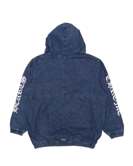 Ruckus Hooded Denim Cross Patch Jacket Ruckus Hooded Denim Cross Patch Jacket