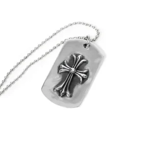 Tiny Ch Cross Cutout Dog Tag