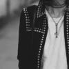Tiny Ch Cross with One Silver Ball Charm Tiny Ch Cross with One Silver Ball Charm