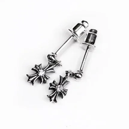 Tiny E Ch Plus Drop Earrings with Diamonds Tiny E Ch Plus Drop Earrings with Diamonds